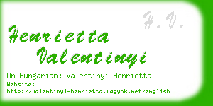 henrietta valentinyi business card